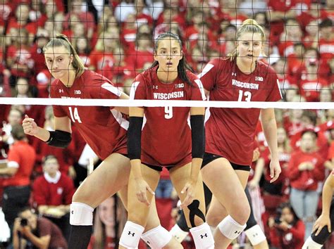 wisconsin volleyball team sex|Wisconsin volleyball scores five